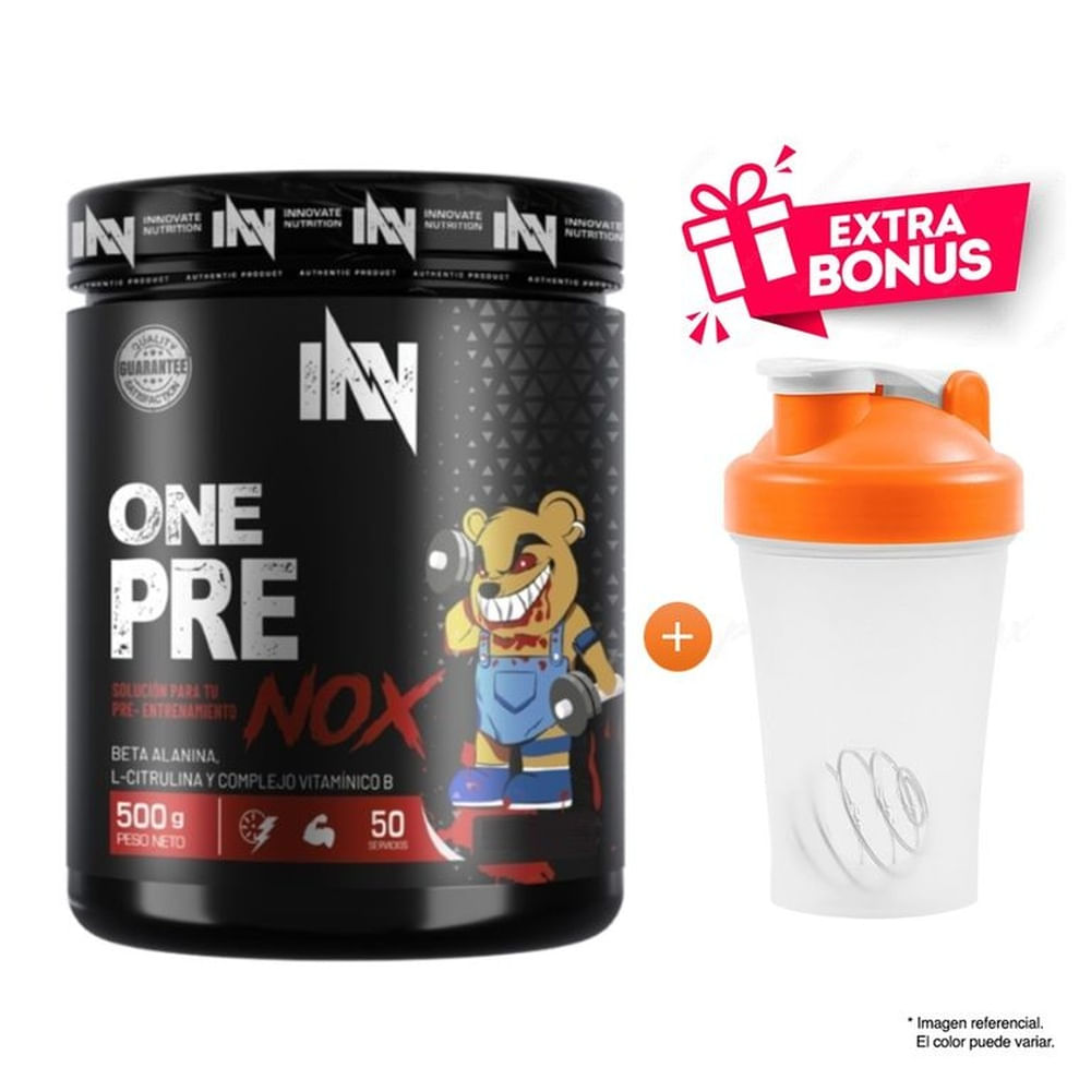 One Pre Nox 500 gr pre entreno inn mora + tomatodo