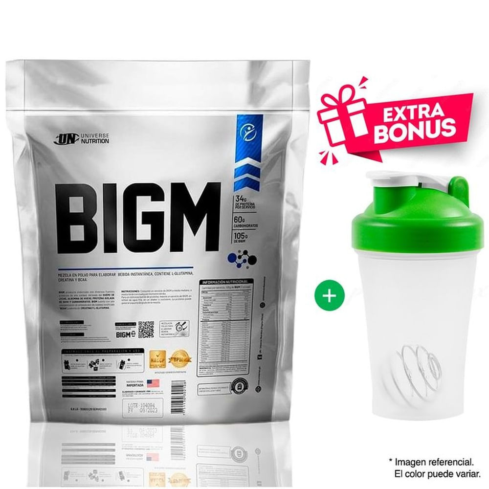 Proteína Bigm 5 kg Universe Nutrition cookies + Shaker