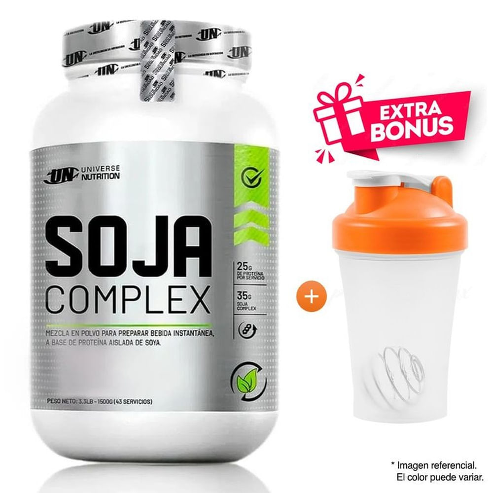 Proteína de Soja Complex 1.5 kg Cookies and Cream - 43 Servicios