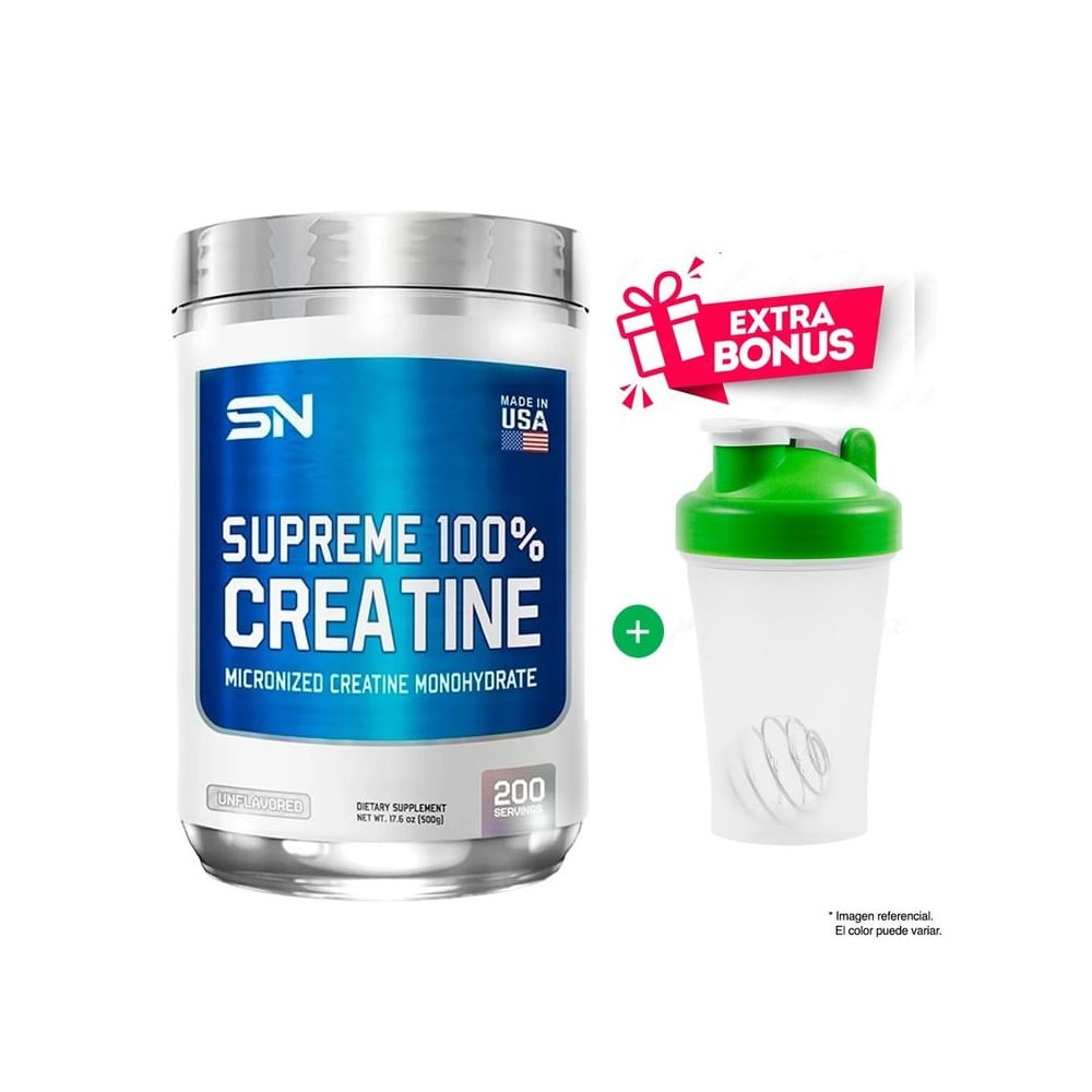 CREATINA 500 GR SUPREME NUTRITION Sabor NATURAL