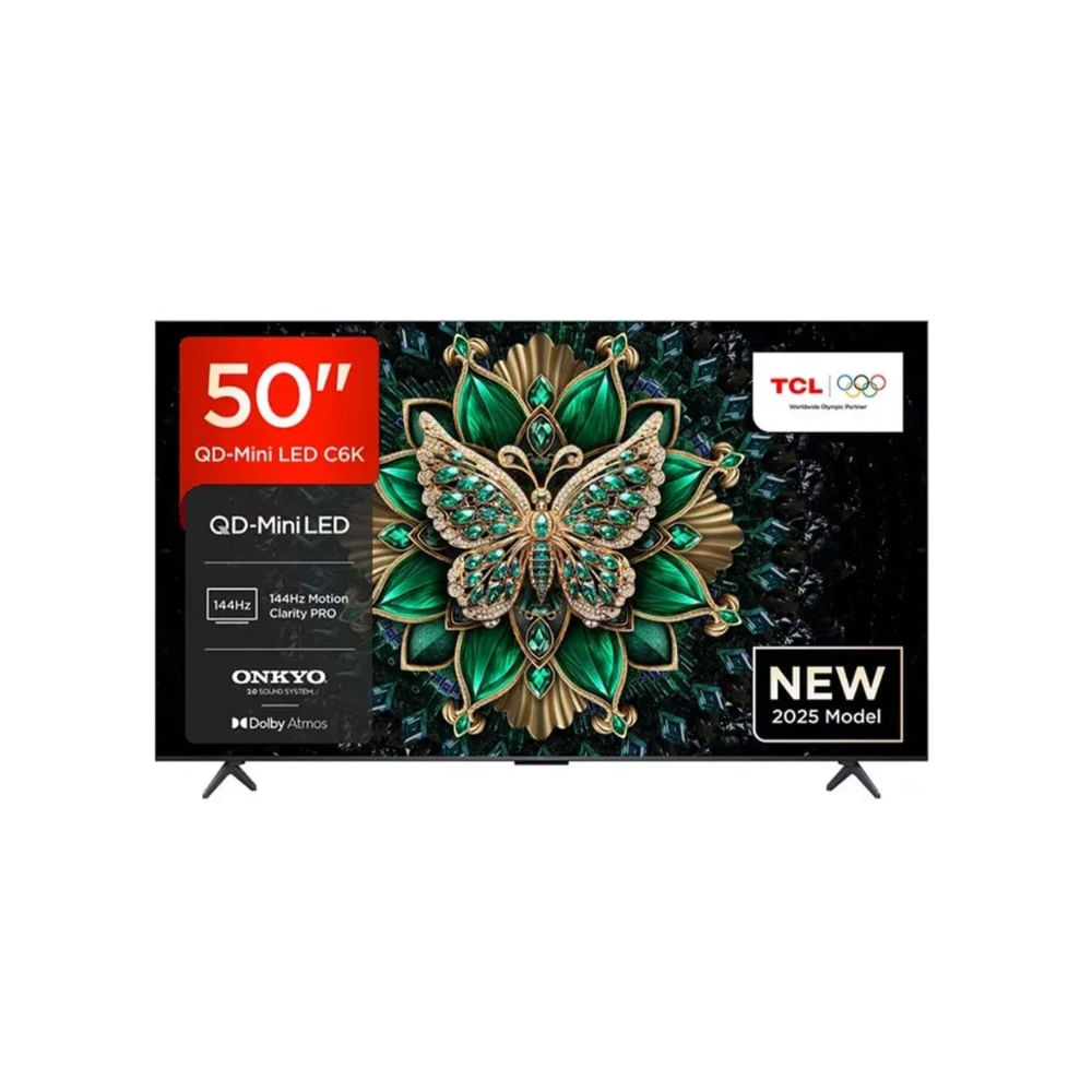 Televisor TCL 50'' QD-MINILED UHD 4K Google TV 50C6K 2025