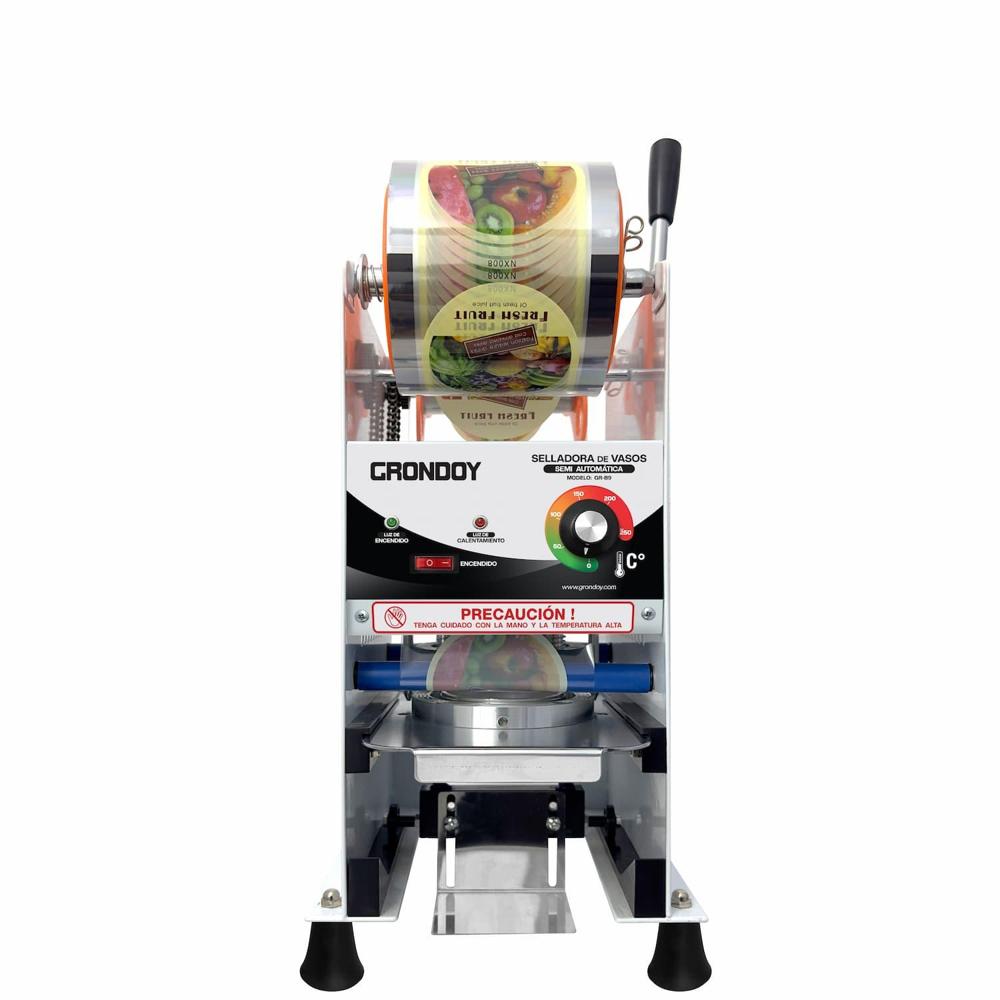 Máquina de cierre térmico semiautomatico de Vasos
