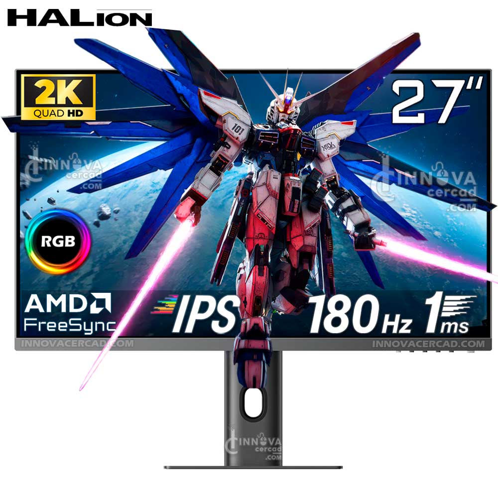Monitor Gaming HALION 27 2K QHD 2560 x 1440 IPS 180HZ 1ms FreeSync Pivot