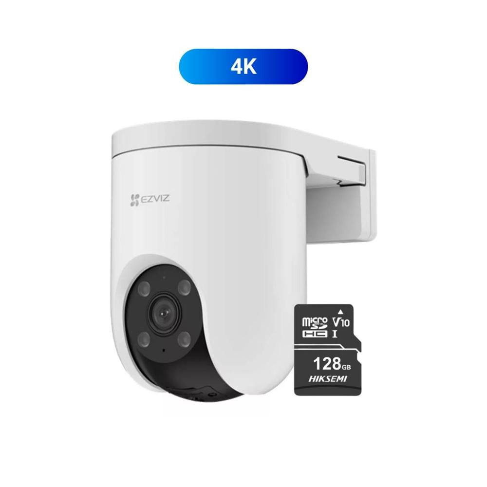 Cámara De Seguridad Ezviz Wifi H8C 4K 8MP - Micro SD 64GGB para exterior
