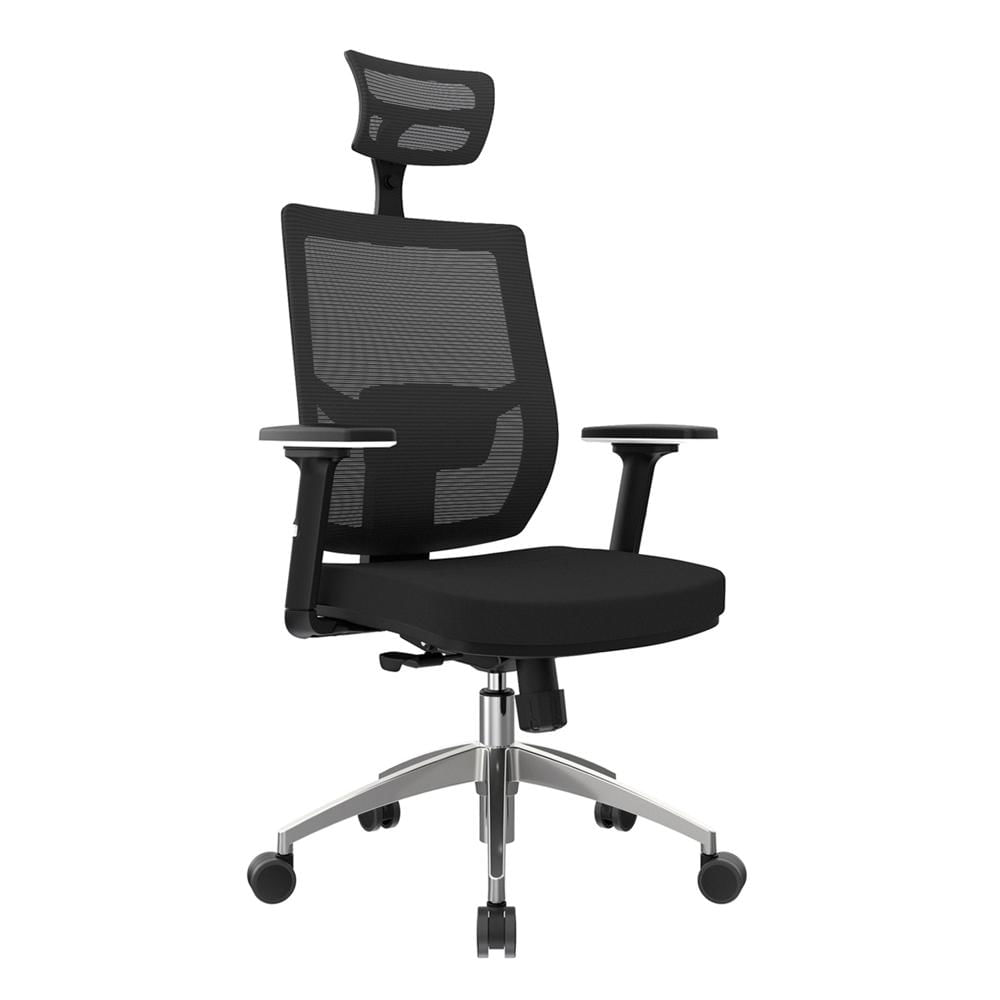 Silla Ergonómica Lims Syncro Brazos 3D Presidente Aluminio Negro PN Ofideas