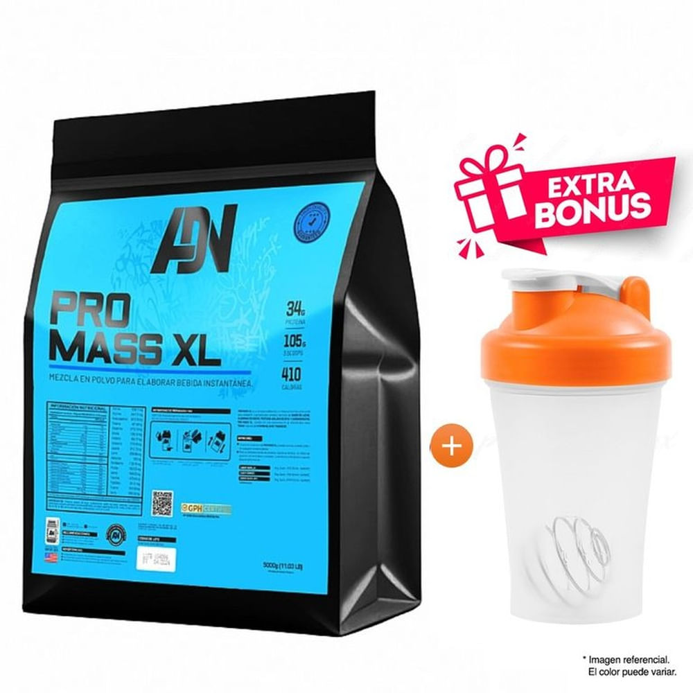 Proteína Adn Pro Mass XL 5kg Chocolate Shaker