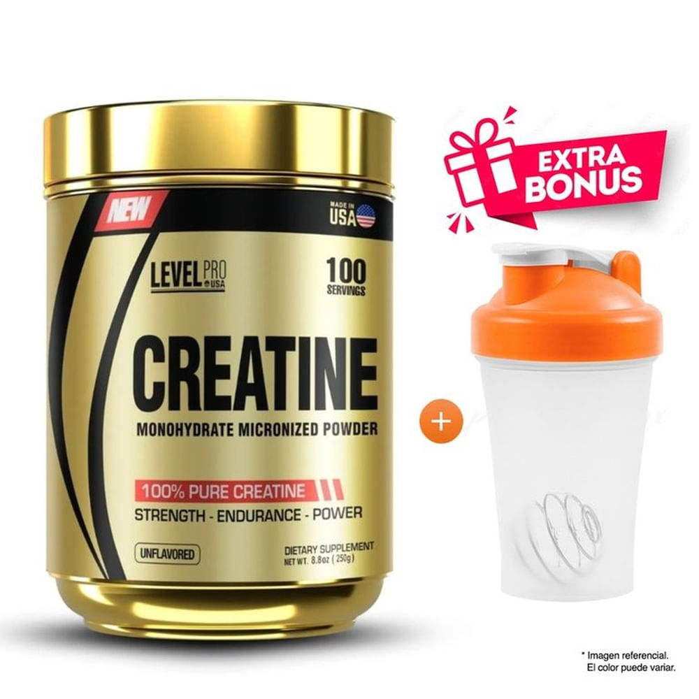 CREATINA 250 G LEVEL PRO MONOHIDRATADA MICRONIZADA