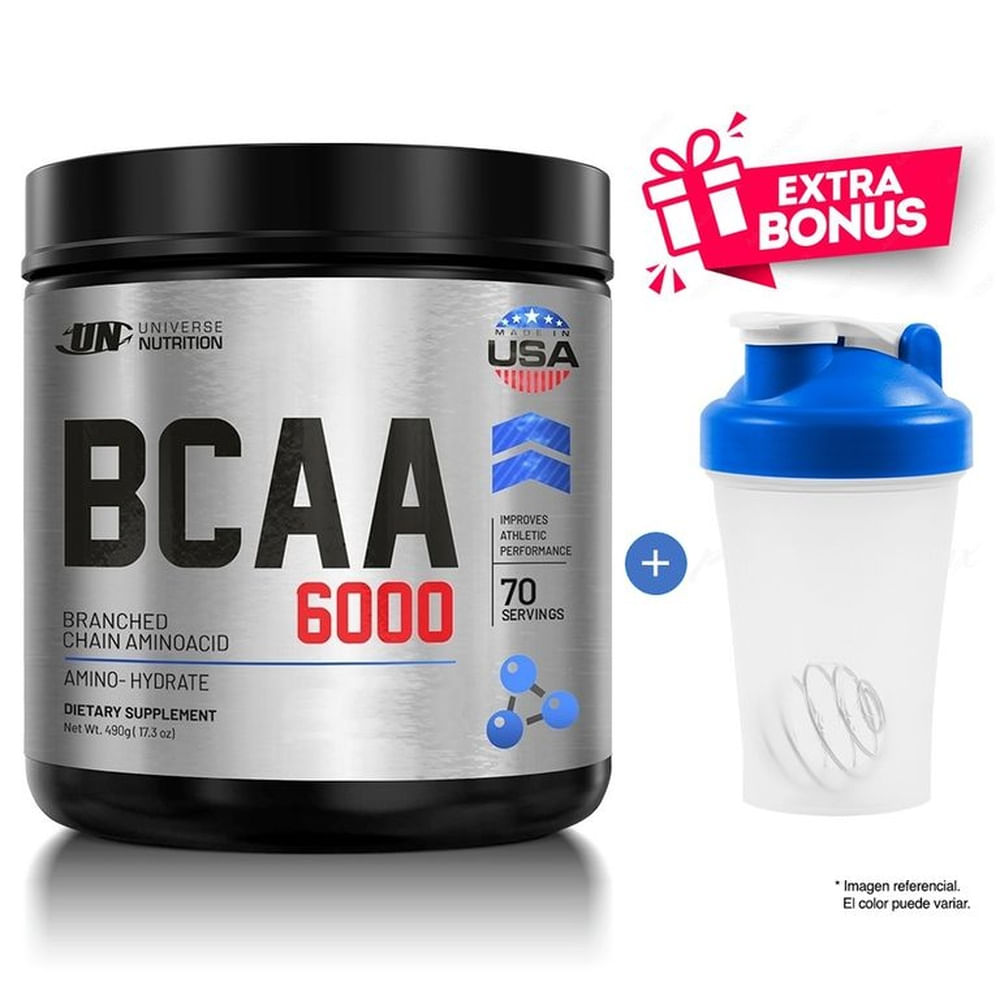 AMINOÁCIDO BCAA 6000 DE 480G. USA FRUIT PUNCH UNIVERSE NUTRITION