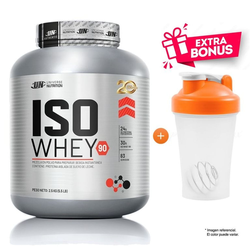 Iso Whey 90 2500 Gr / 2.5 Kg - Un Vainilla + SHAKER