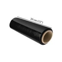 Stretch Film 12"" 30 cm de Espesor 20 Micras 1.6 kg 252 metros Negro