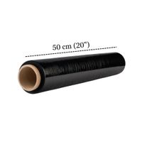 Stretch Film 20"" 50 cm de Espesor 20 Micras 1.3 kg 108 metros Negro