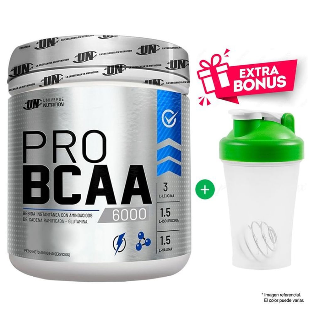AMINOÁCIDO PRO BCAA 6000 DE 500G. NARANJA UNIVERSE NUTRITION