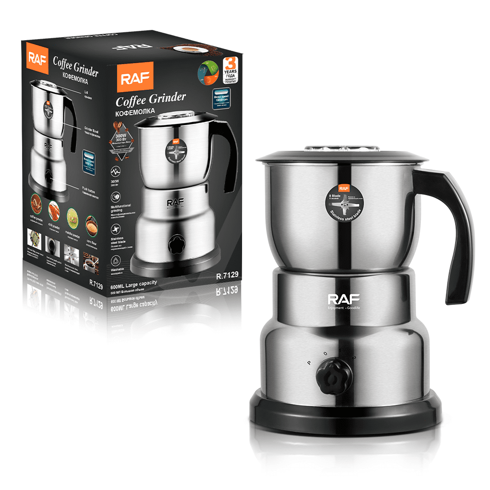 MOLINILLO ELÉCTRICO 8 CUCHILLAS 600ML 300W ACERO INOXIDABLE TORNADO RAF R.7129