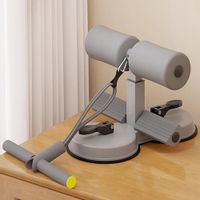 Soporte Abdominal con Ventosas y Ligas de Resistencia Fitness Color Gris