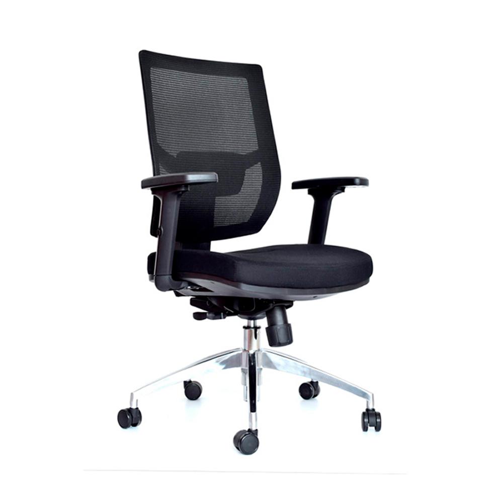 Silla Ergonómica Lims Basculante 1D Gerente Aluminio Negro PN Ofideas