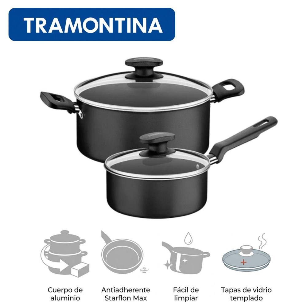 Set de Cocina Olla + Cacerola Tramontina 27899/506 con Tapa