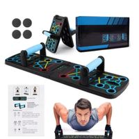 Tablero de Flexiones Multifuncional para Planchas Pecho Gym Sistema de Entrenamiento por Colores