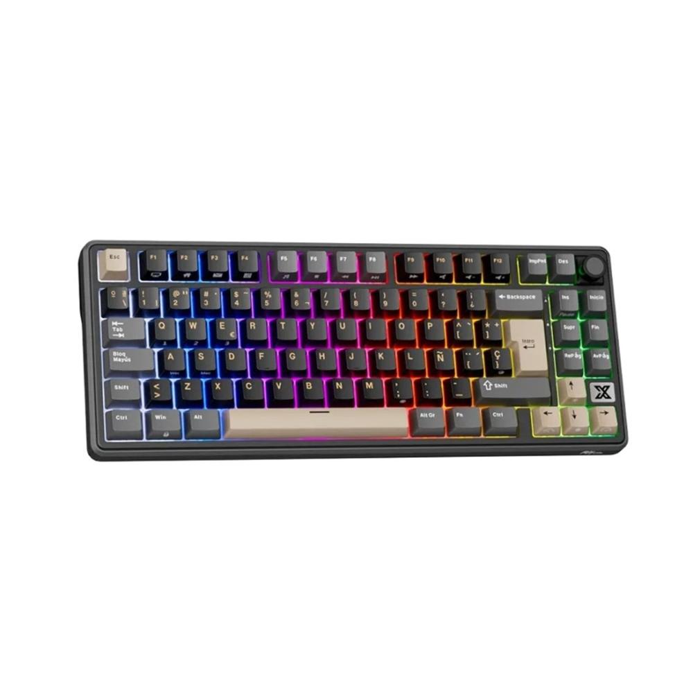 Teclado Royal Kludge RK X87 Wireless 75% Phantom Switch Creamy