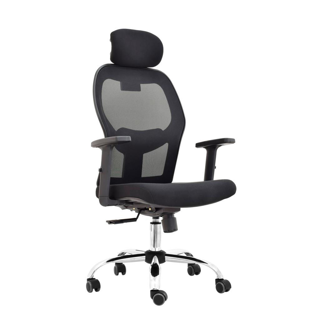 Silla Ergonómica Noruega Presidente Cromado Negro PN Ofideas