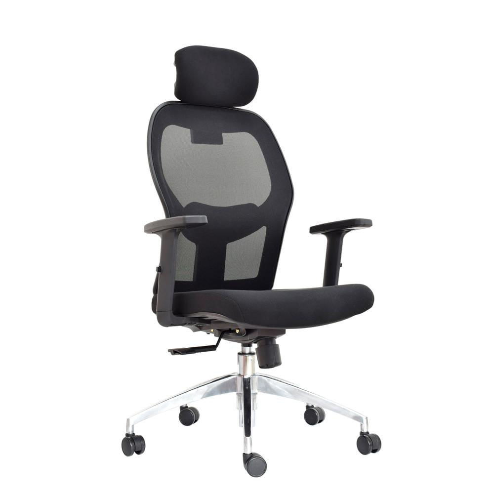Silla Ergonómica Noruega Presidente Aluminio Negro PN Ofideas
