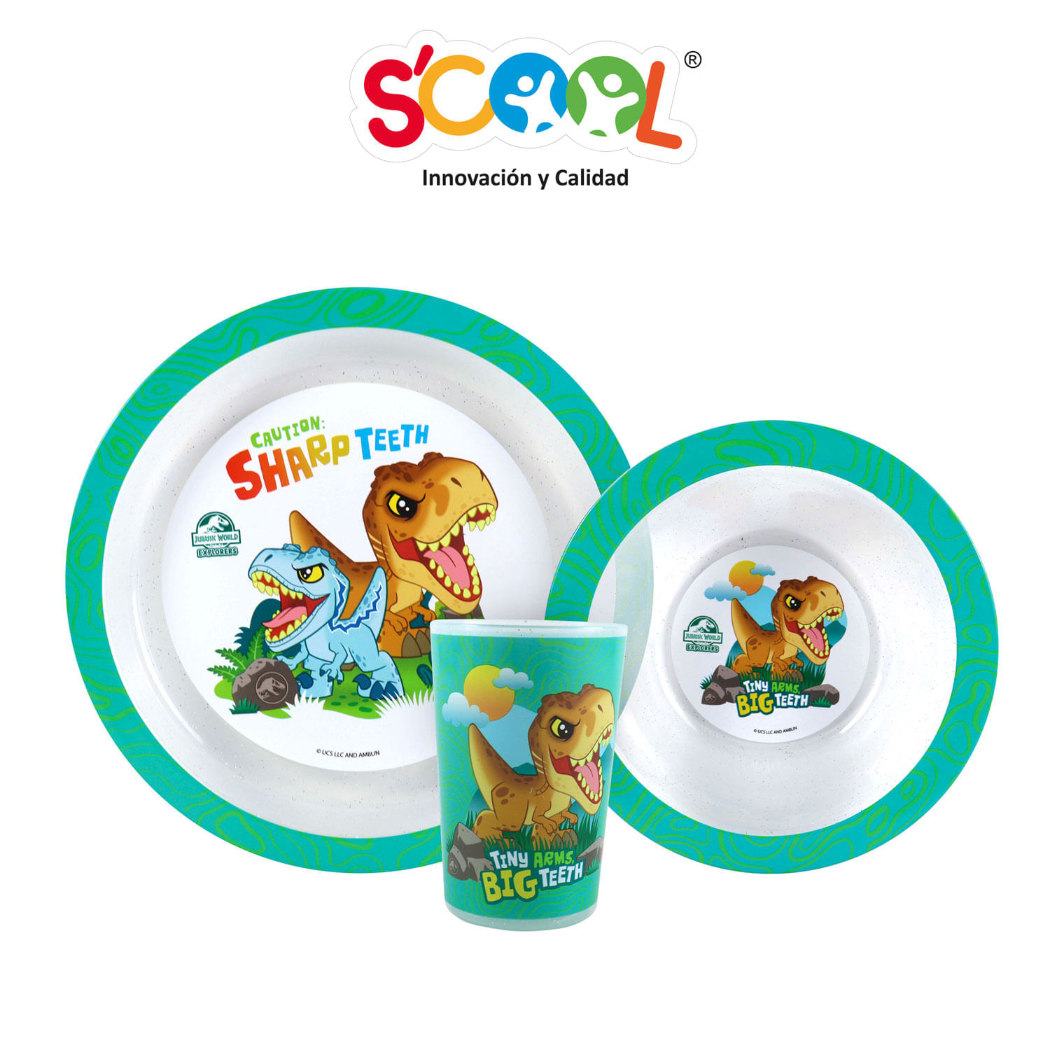 Set 3 Piezas Scool Polipropileno Jurassic