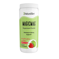 NaturalSlim MagicMag - Citrato de Magnesio Puro en Polvo  Sabor Frambuesa y Lima  226g