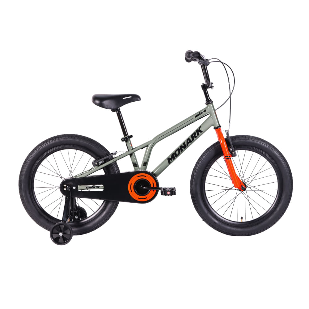 Bicicleta Monark Niño Cobra Aro 20 Gris Naranaja