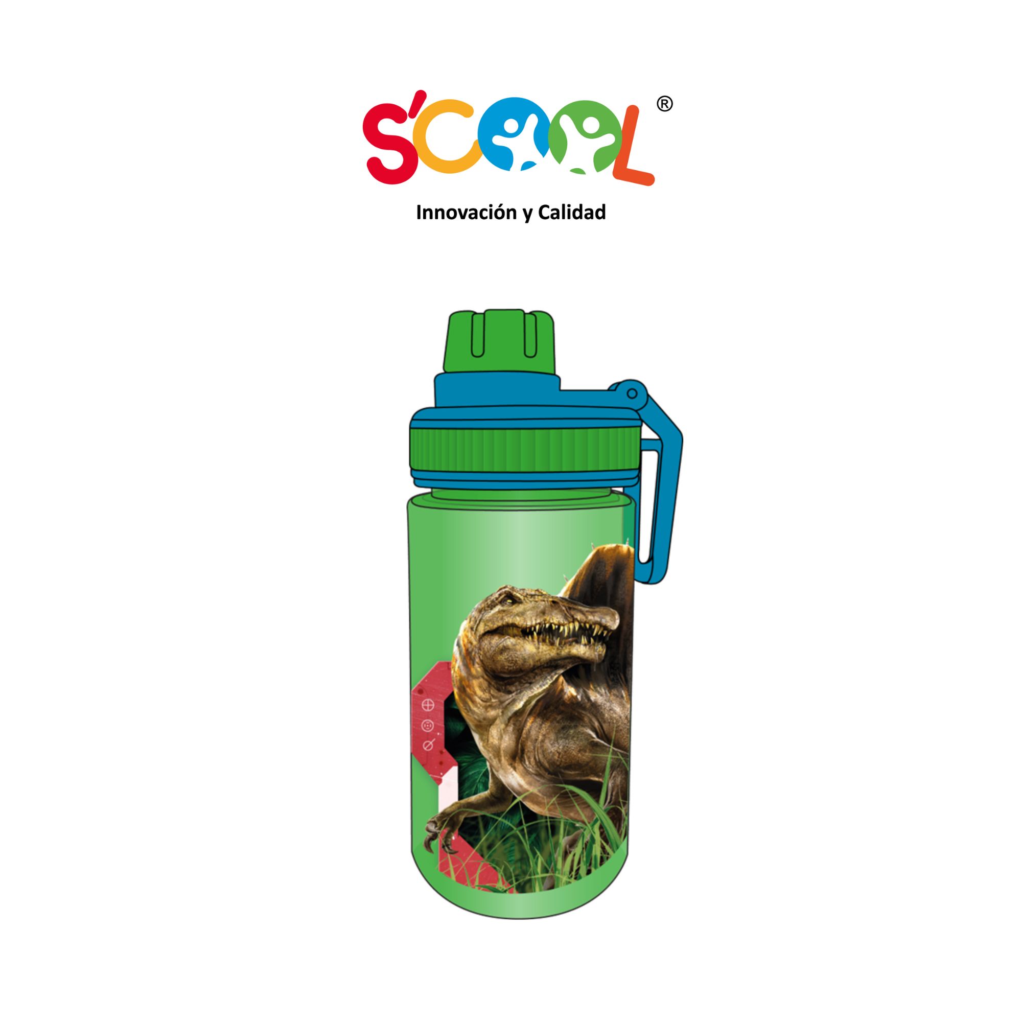 Botella SCOOL Pc Rosca 500ml Jurassic