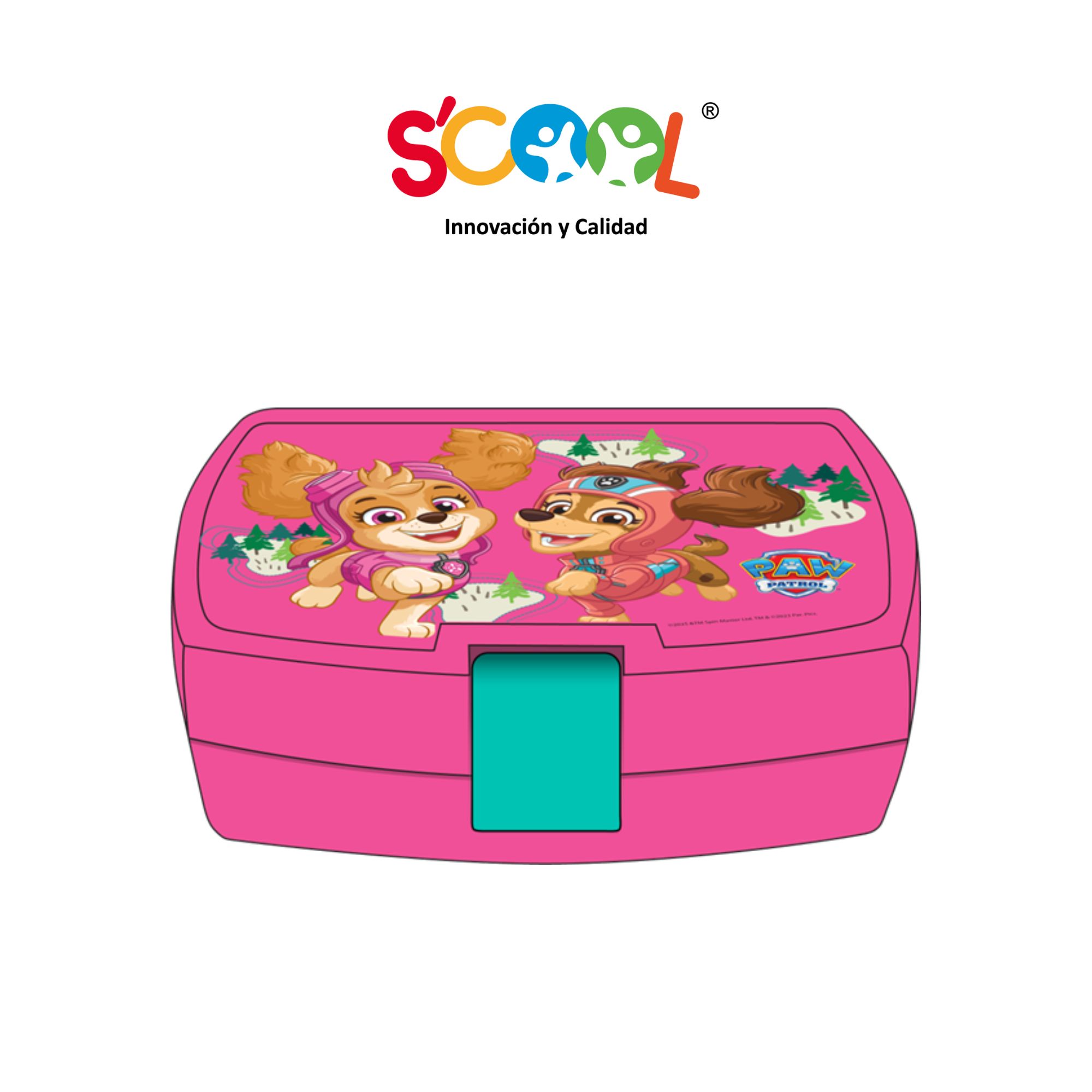 Táper SCOOL Pp 1 Broche 600ml Paw Patrol M