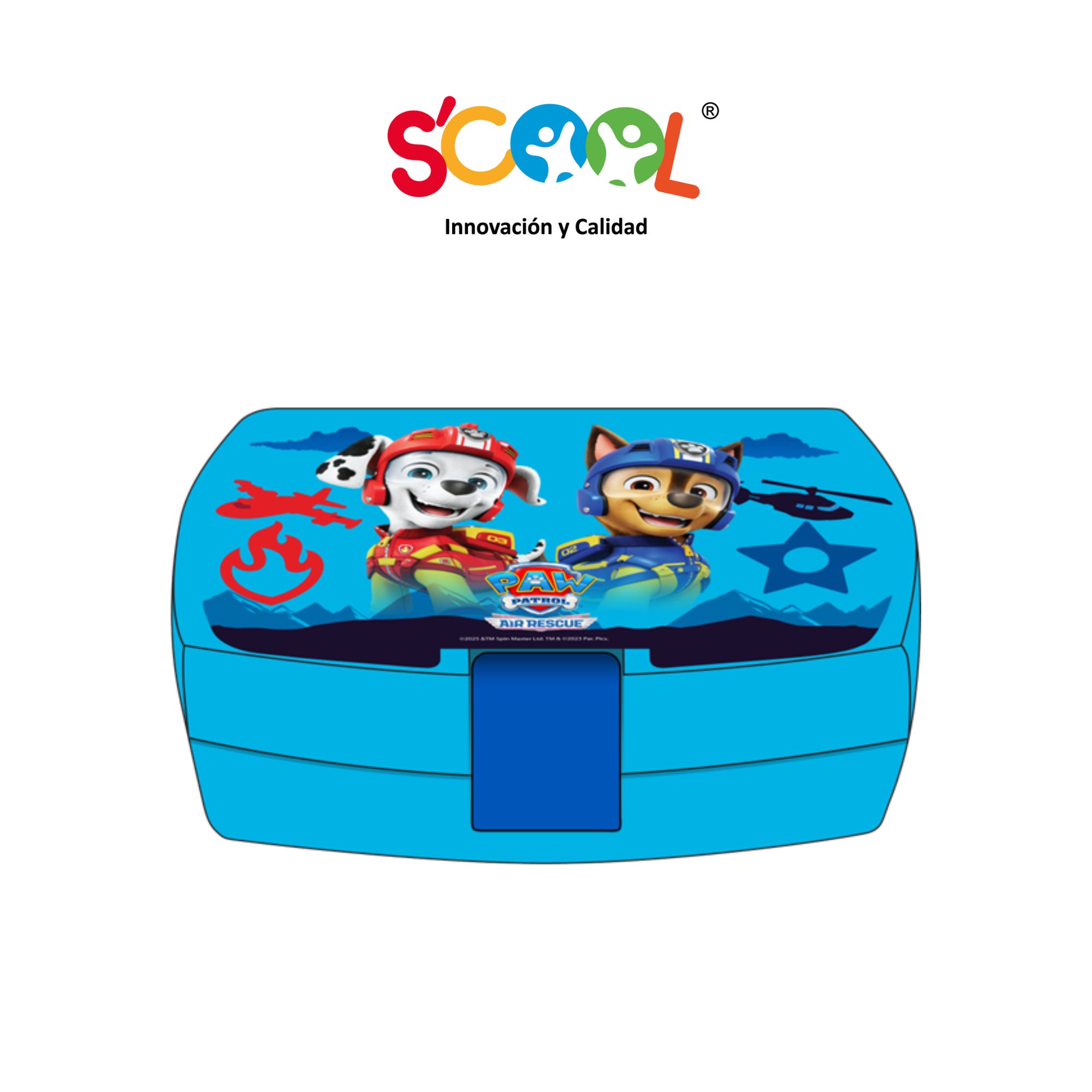 Táper SCOOL Pp 1 Broche 600ml Paw Patrol H