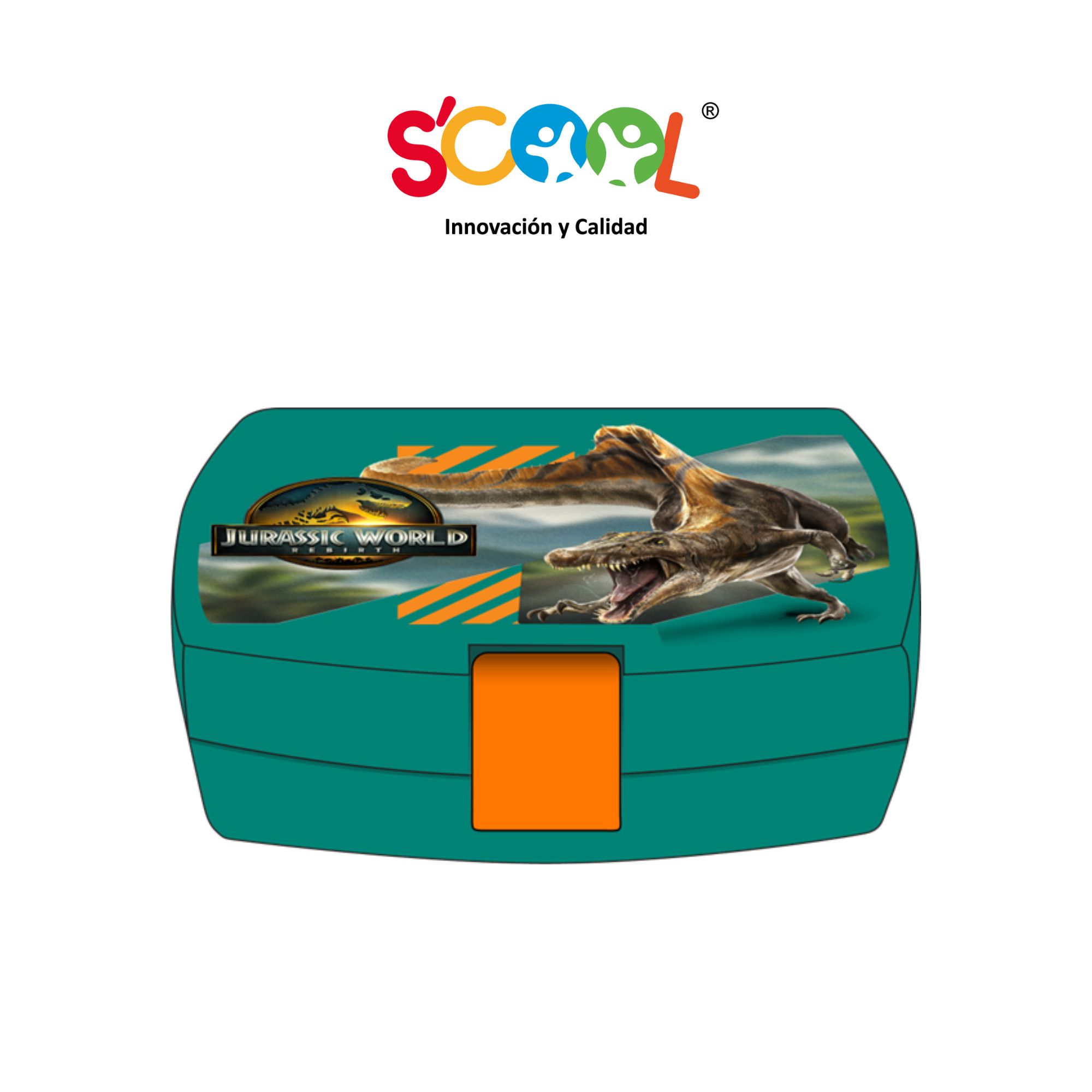 Táper SCOOL Pp 1 Broche 600ml Jurassic