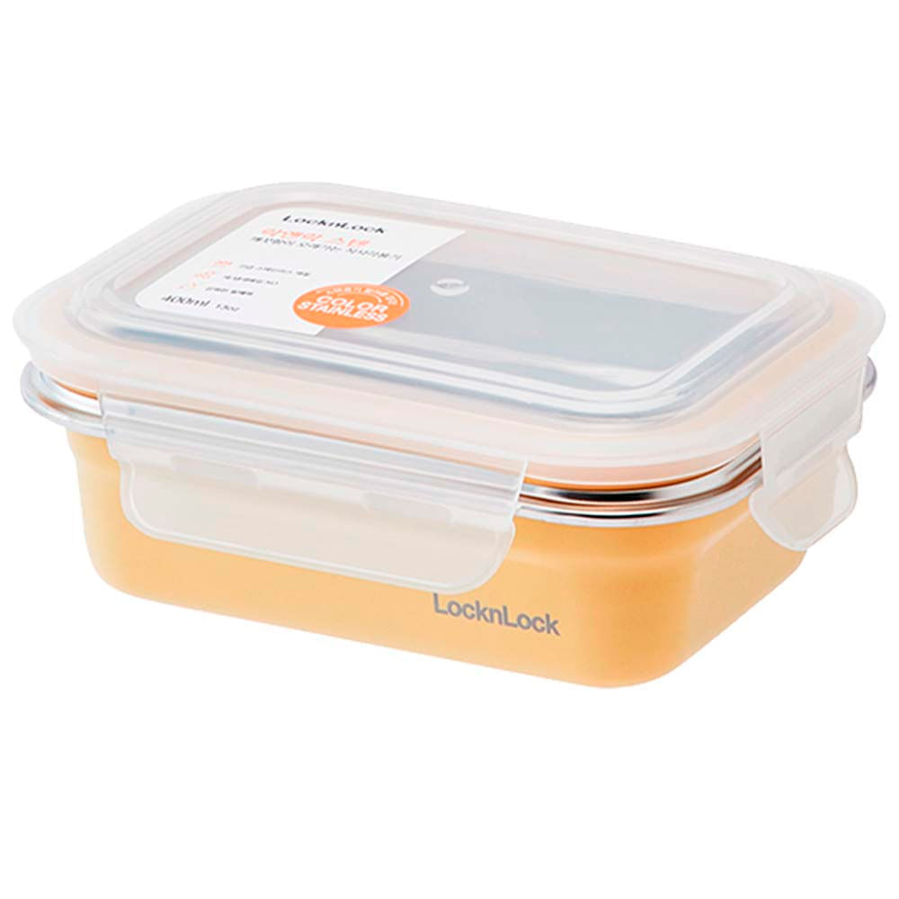 Envase LOCK&LOCK De Acero Yellow 400ml R