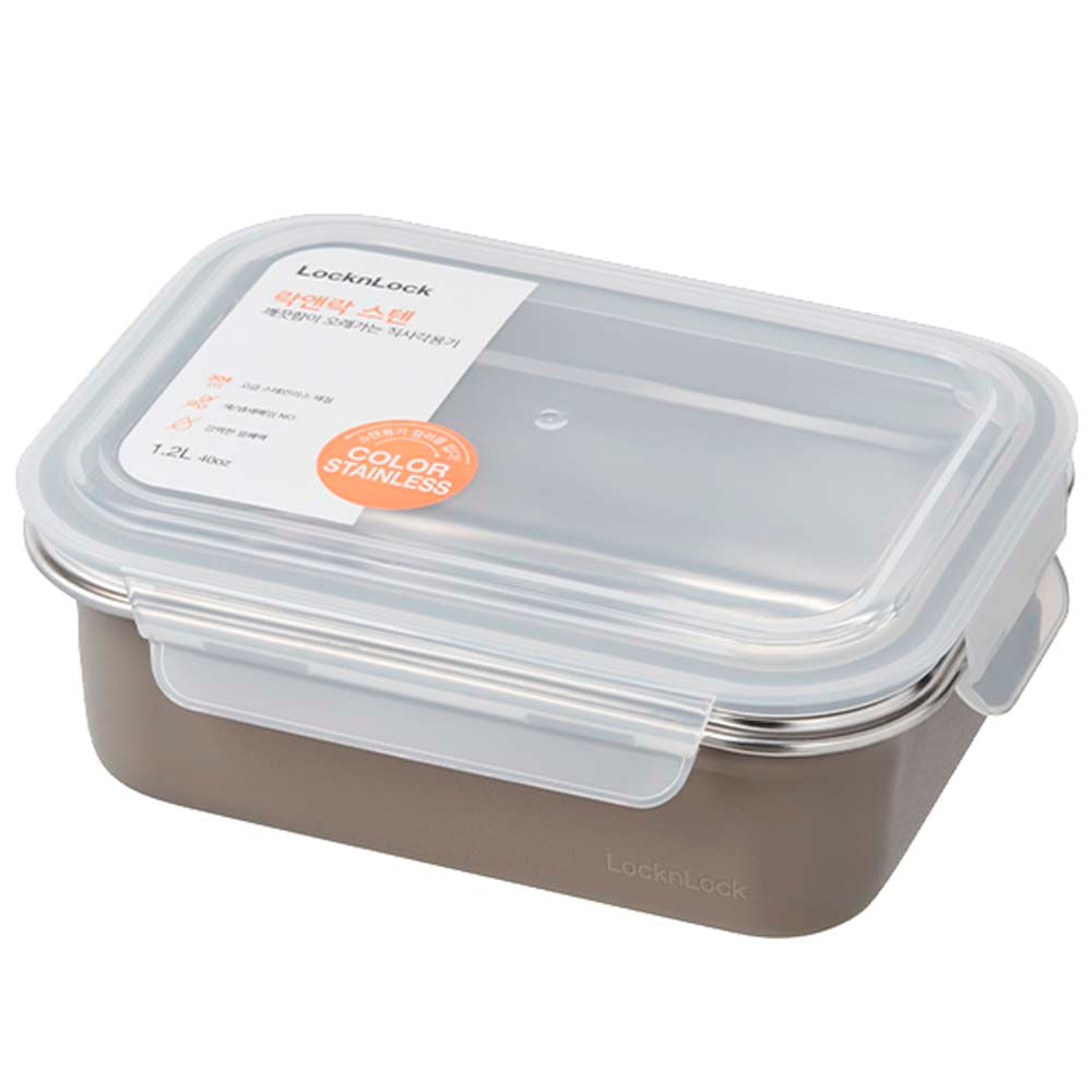 Envase LOCK&LOCK De Acero Gray 1200ml R