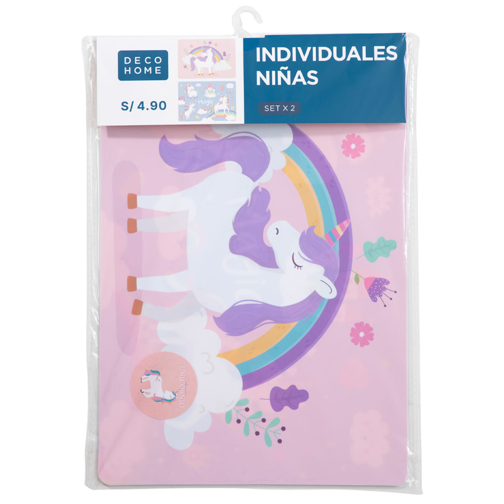 Set de Individuales DECO HOME x2 Unicorn