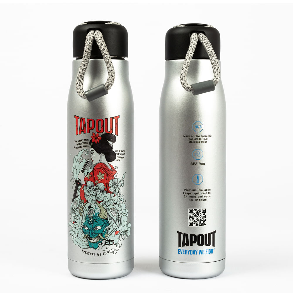 Tomatodo Deportivo Tapout Kanji Plateado