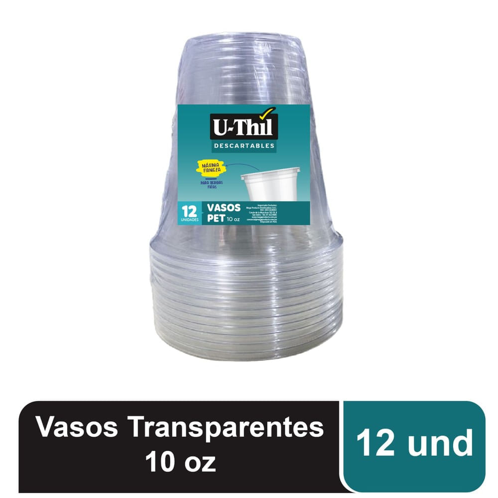 Vaso U-THIL Pet 10Oz 12un