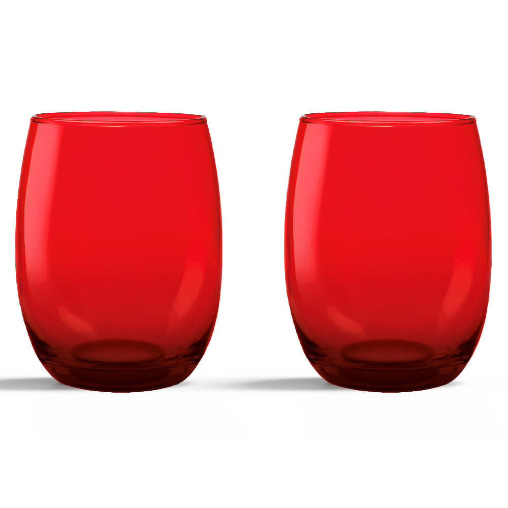 Vaso CRISTAR Mikonos Bebida Rojo x2un