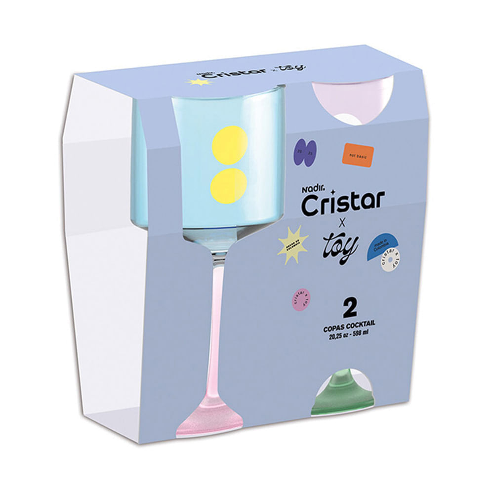 Juego de Copas CRISTAR Rio Coctel 20.25 Oz x2un