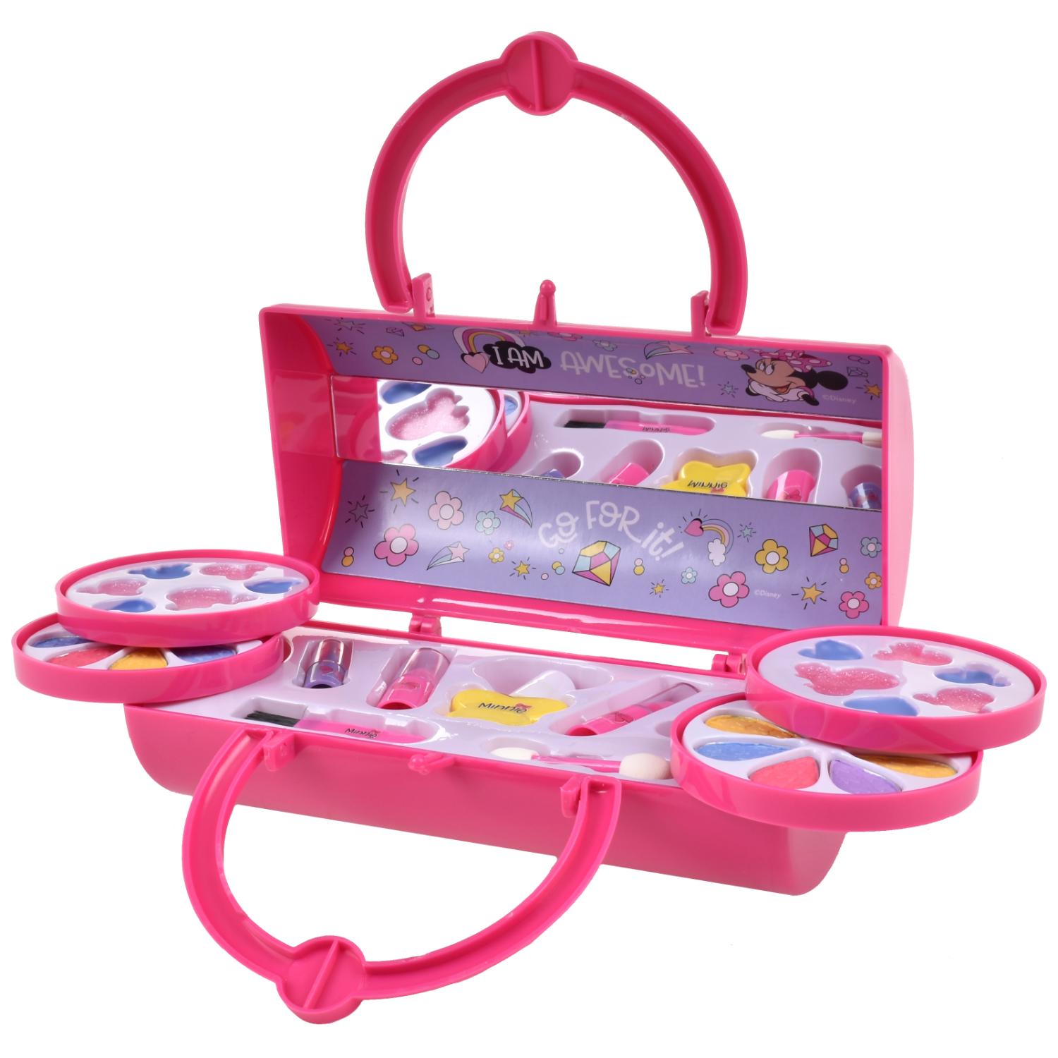 Cosméticos Minnie Para Niñas - Cartera Tubular + Espejo