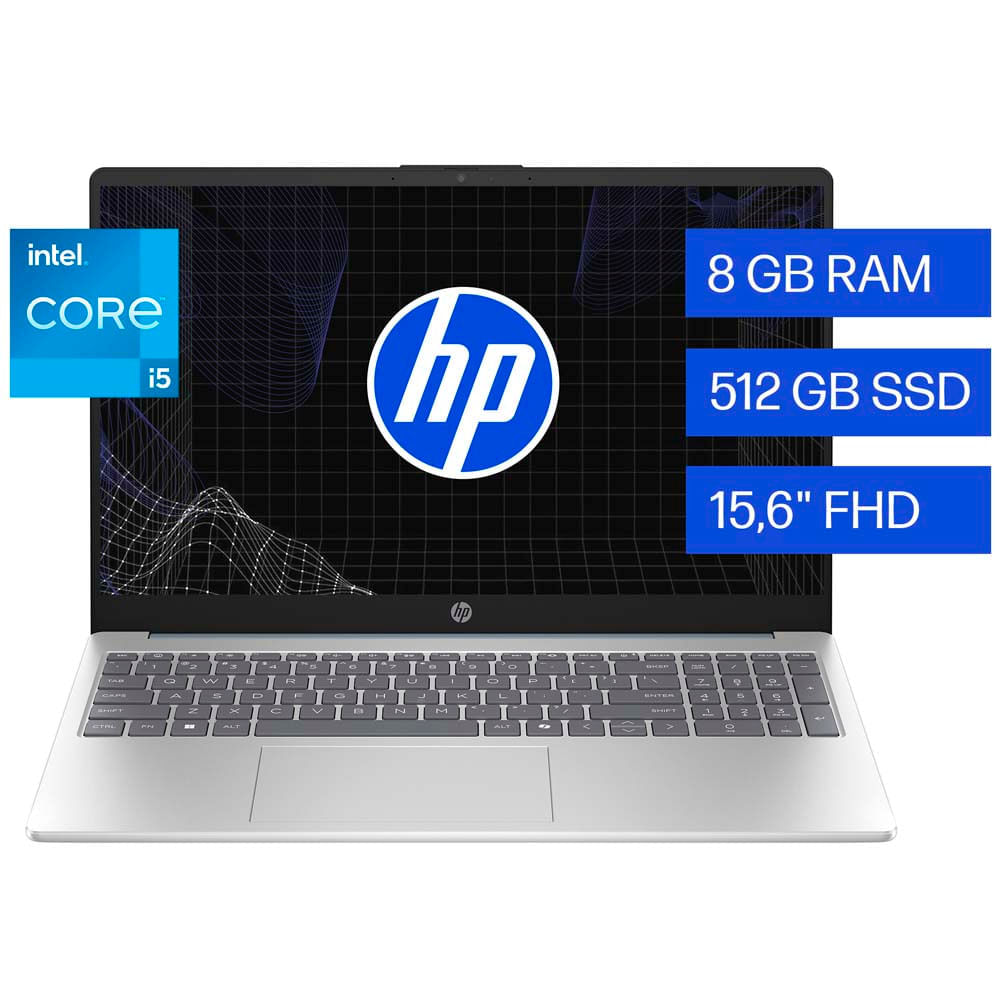 Laptop HP 15-FD0250LA 15.6"" IntelCore i5-120U 8GB 512GB SSD