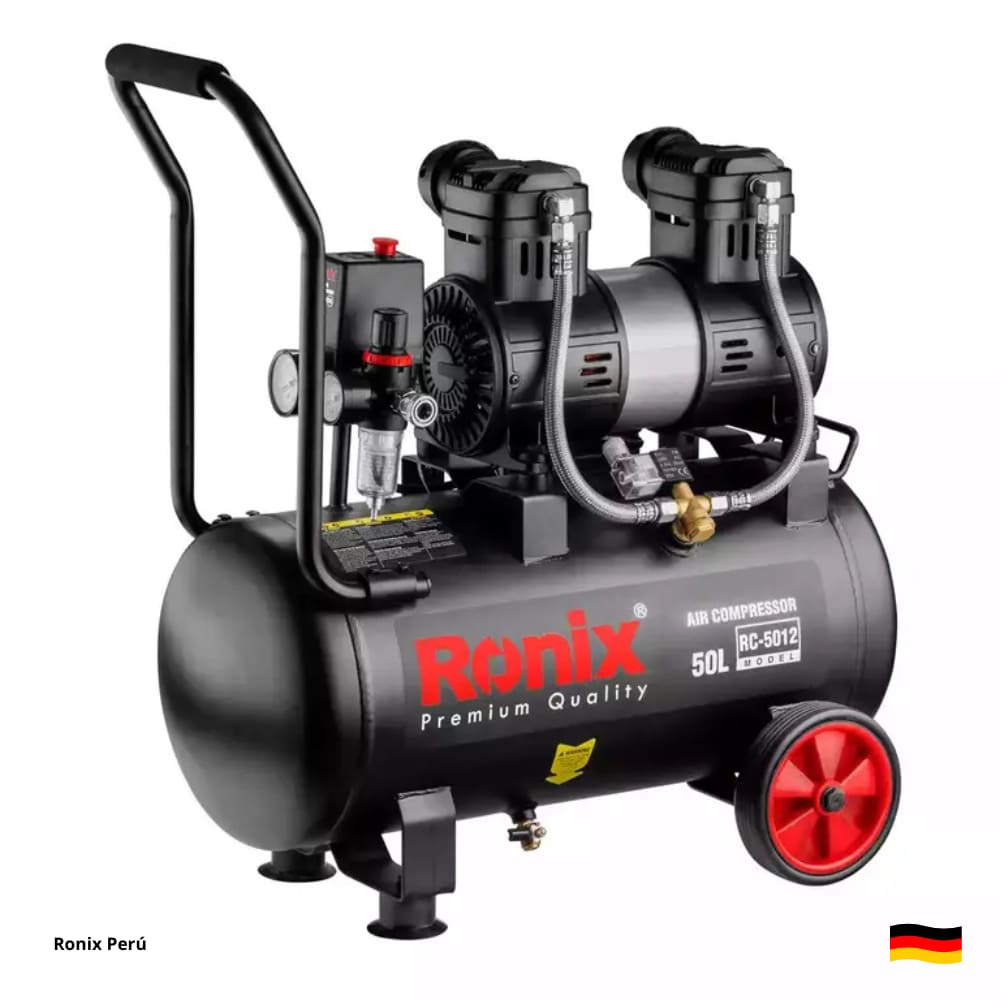 Compresora De Aire Sin Aceite 2.2HP 50L Silencioso RONIX RC-5012
