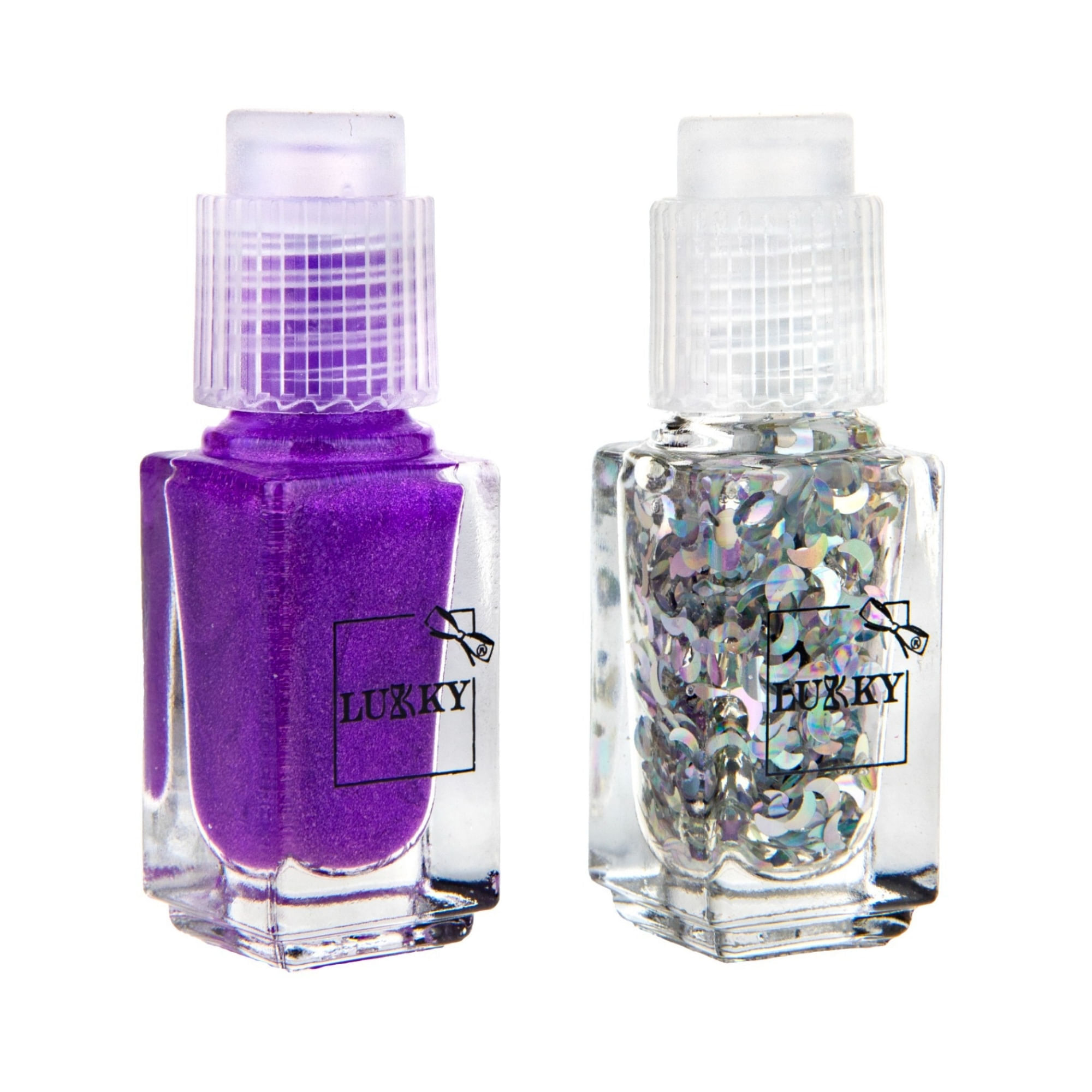Esmalte 2 en 1 color purple LUKKY PV