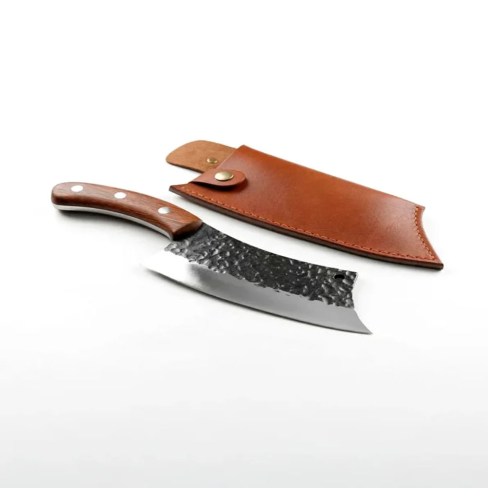 Cuchillo tipo Machete de Acero Inoxidable con Funda de Cuero Puma