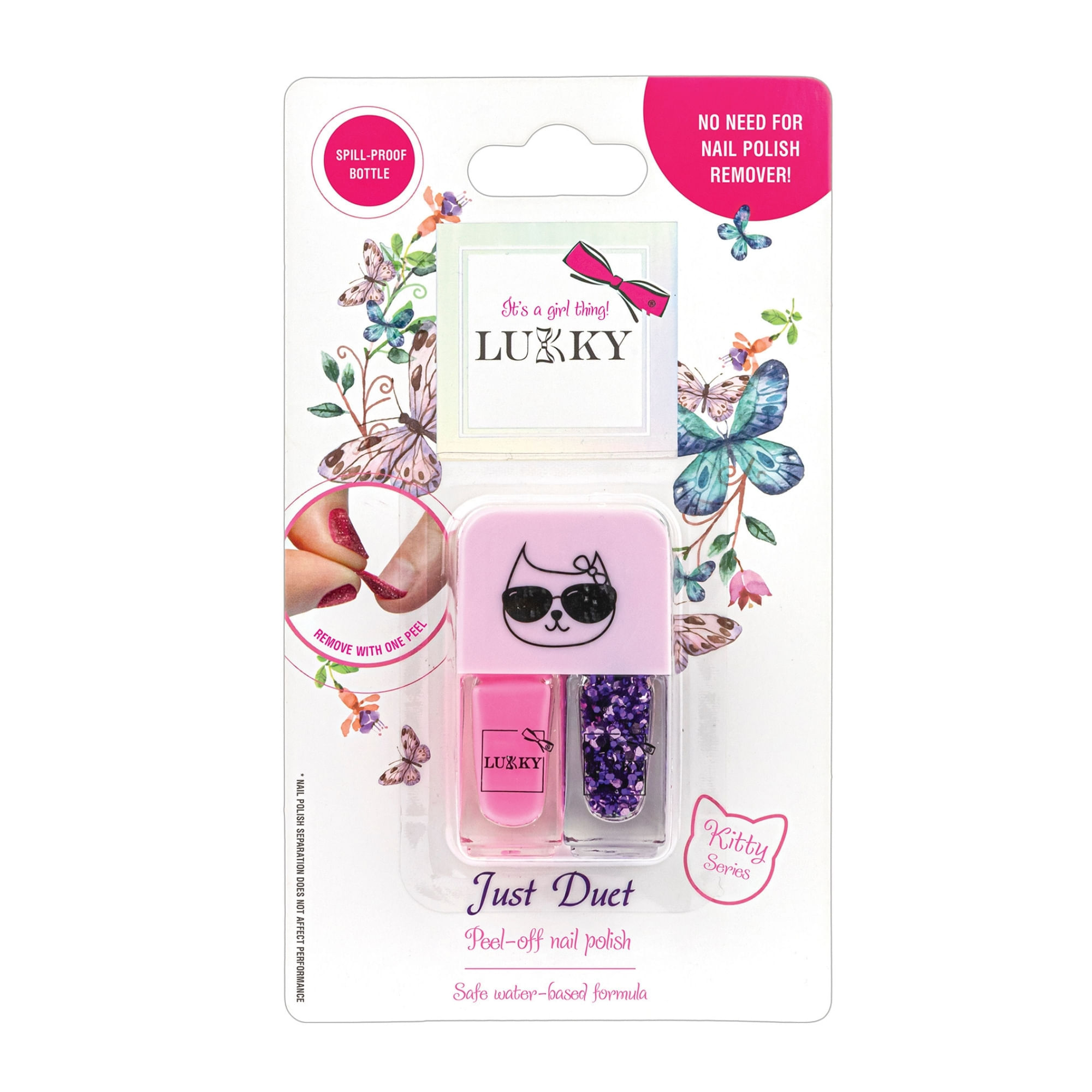 Esmalte 2 en 1 color pink LUKKY PV