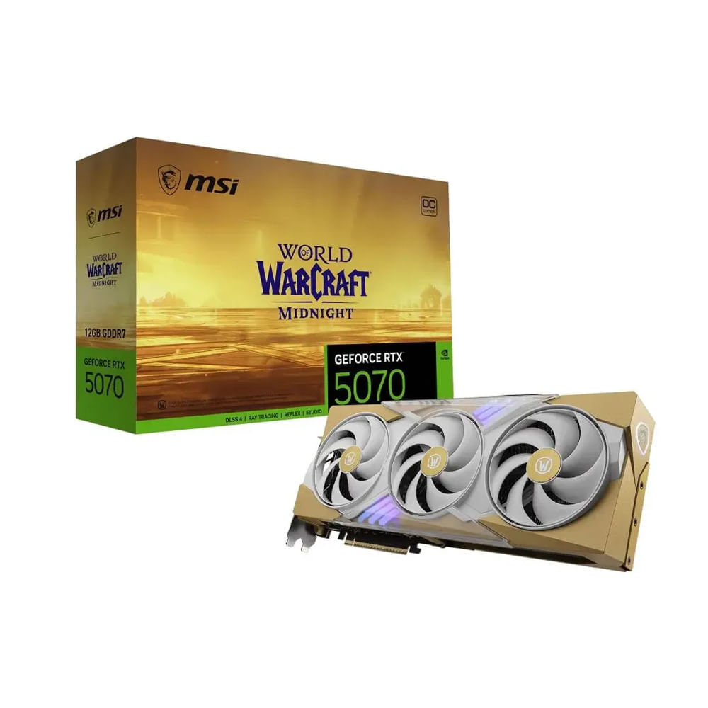 Tarjeta de video MSI GeForce RTX5070 12GB GDDR7 PCIe5