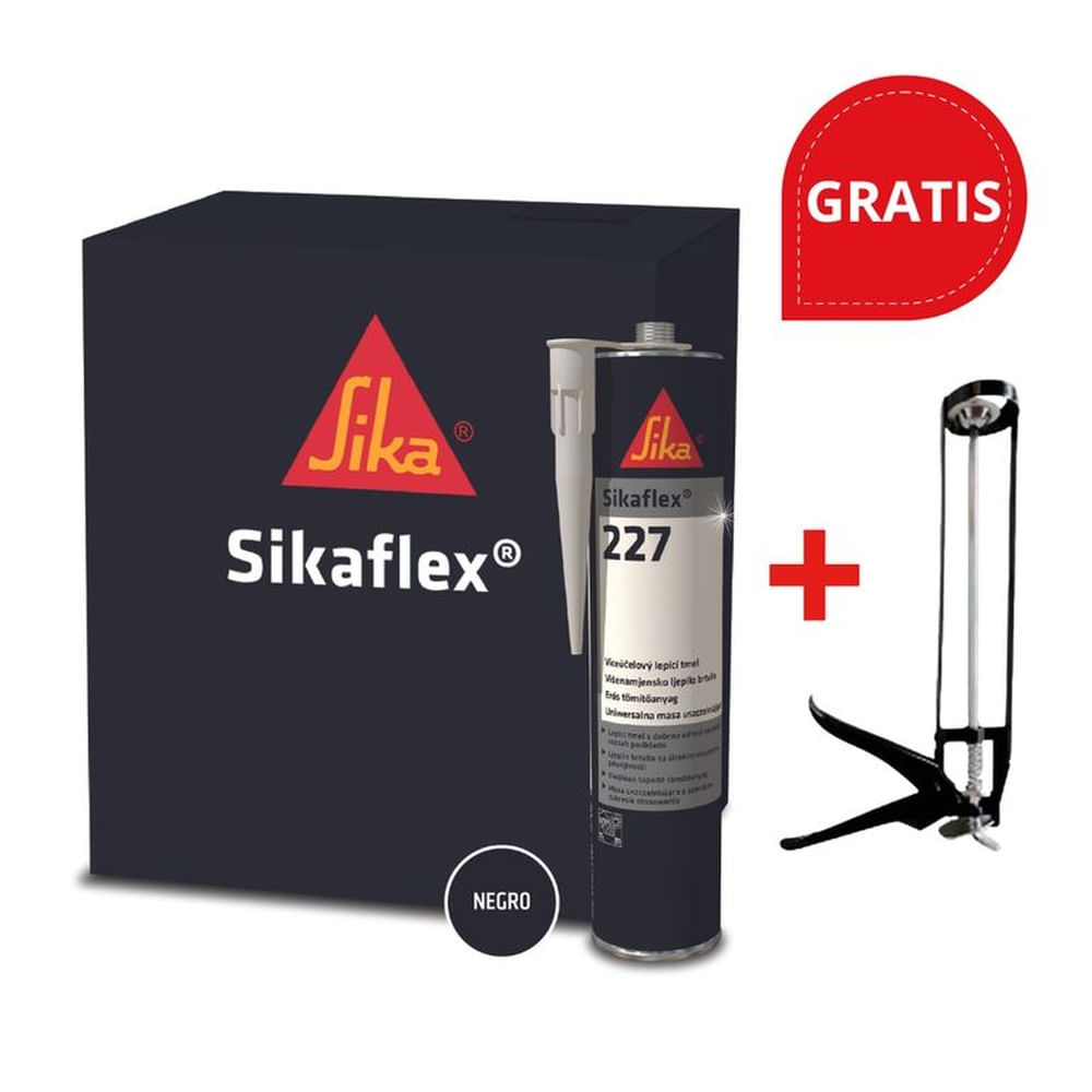Adhesivo Carrocerías Sikaflex 227 Negro x300ML+1 aplicador