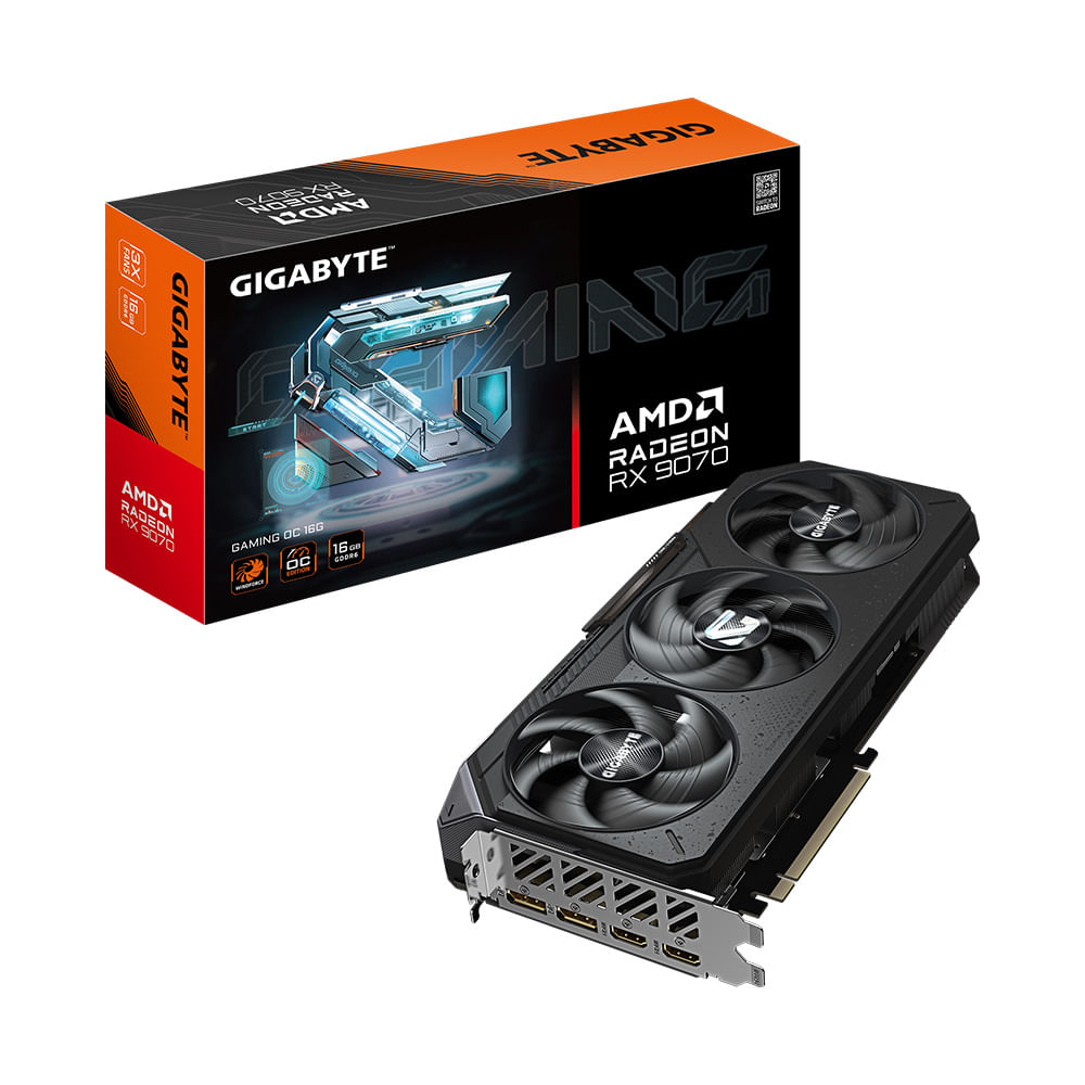 Tarjeta de video GIGABYTE Radeon RX 9070 Gaming OC 16G 16 GB