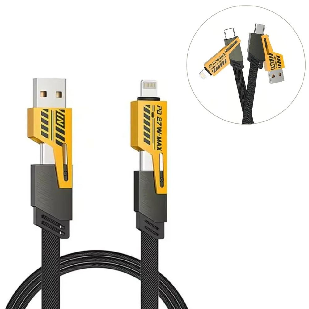 Cable Carga Rápida y Datos BL-39 de 27W 4 en 1 USB con Tipo C y Lightning
