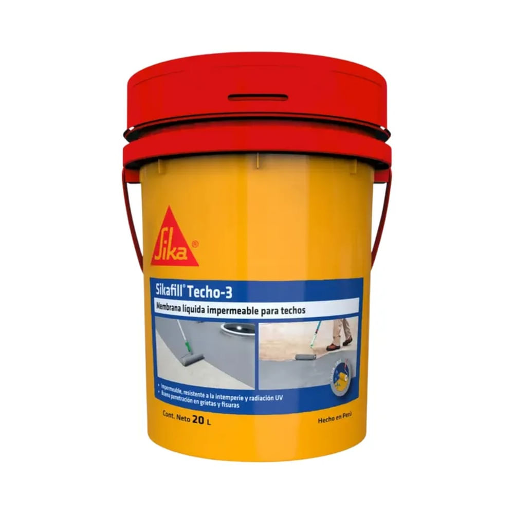 Impermeabilizante para Techos Sikafill Techo-3 Gris x 20L