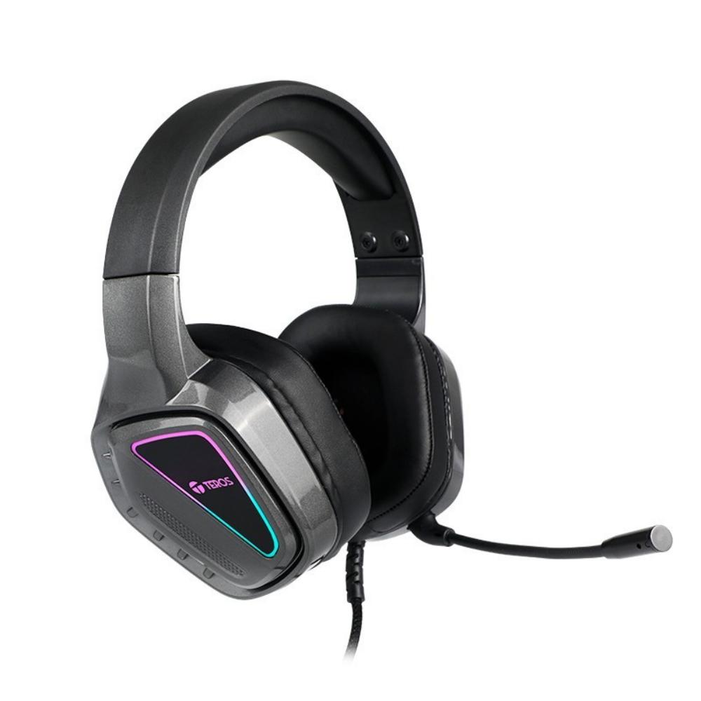 AURICULARES GAMING TEROS TE-8171N   ESTÉREO   MICRÓFONO   LUCES RGB